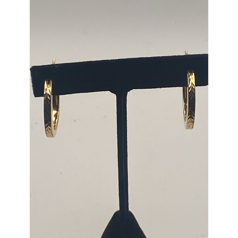 Vermeil 925 Sterling 1 Inch Hoop Earrings